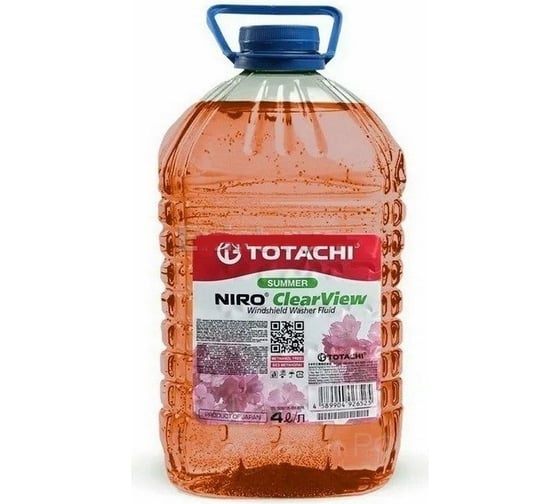 Омывающая жидкость TOTACHI NIRO CLEAR VIEW SUMMER ПЭТ 4 л 90605