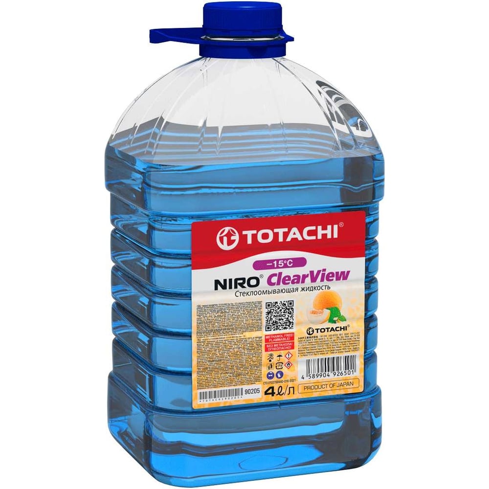 Омывающая жидкость TOTACHI NIRO CLEAR VIEW -15C ПЭТ 4 л 90205 ...