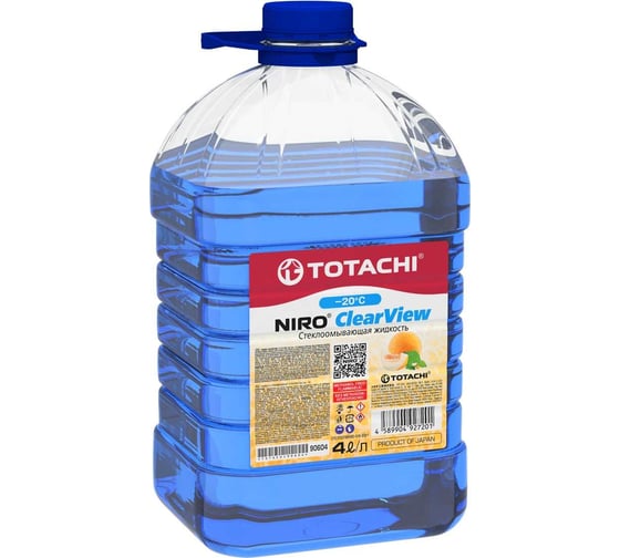 Омывающая жидкость TOTACHI NIRO CLEAR VIEW -20C ПЭТ 4 л 90604