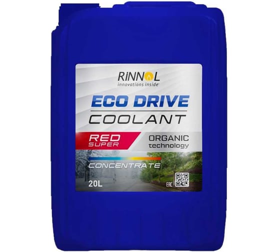 Охлаждающая жидкость RINNOL ECO DRIVE COOLANT RED SUPER, 20 л 100254