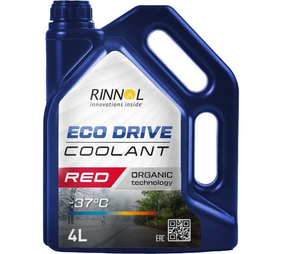 Охлаждающая жидкость RINNOL ECO DRIVE COOLANT RED, 4 л 100285