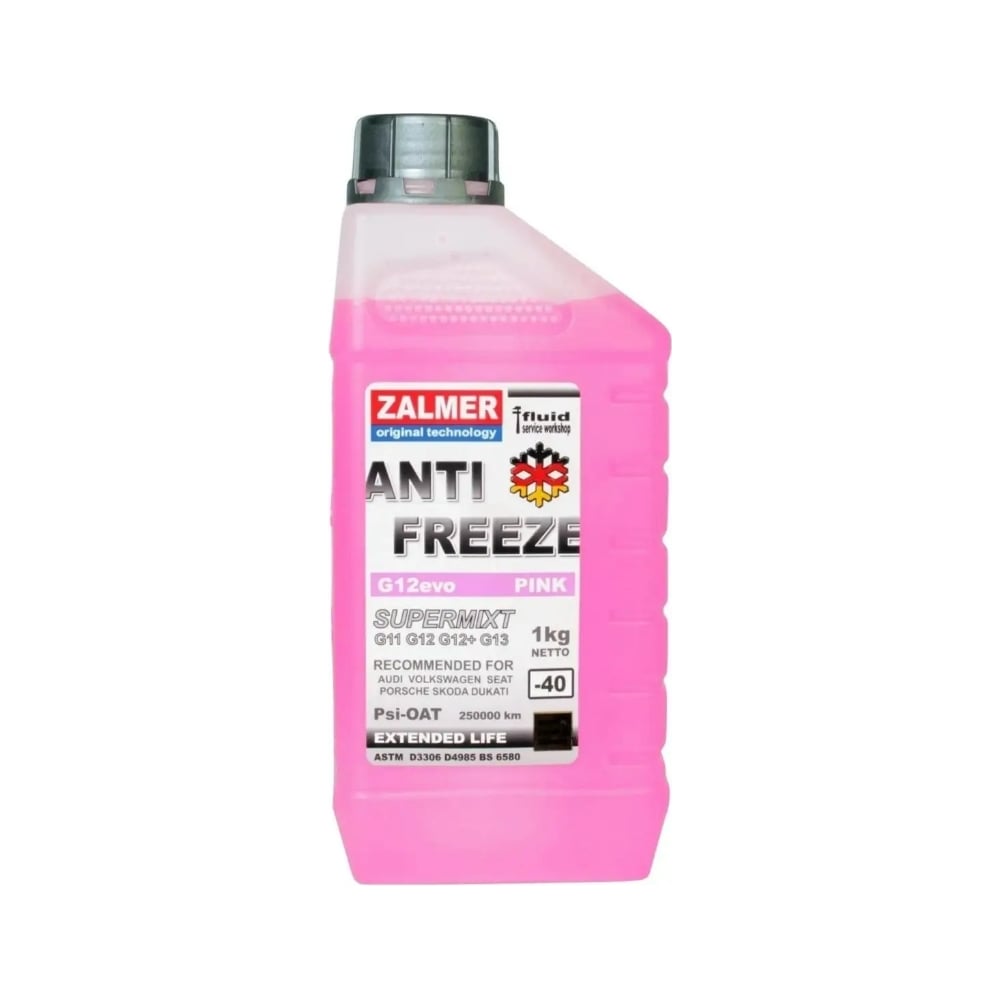 Антифриз ZALMER Antifreeze ZR4000 G12evo розовый, совместим с GLYSANTIN ...