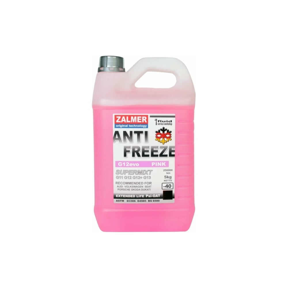 Антифриз ZALMER Antifreeze ZR4000 G12 evo розовый совместим с GLYSANTIN ...