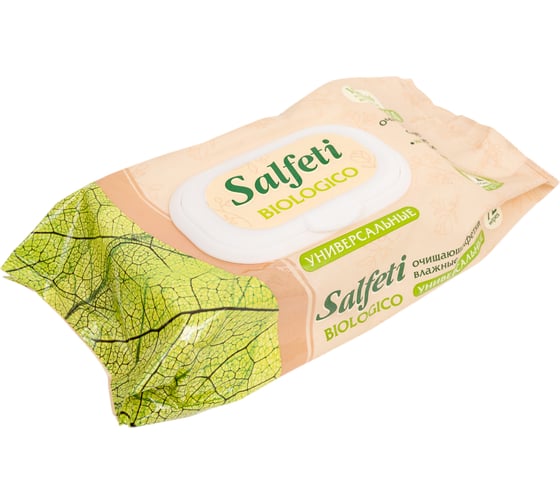 Влажные биоразлагаемые салфетки SALFETI ECO BIOLOGICO 72178