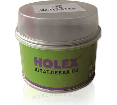Полиэфирная шпатлевка эластичная со стекловолокном HOLEX BLACK 0.5кг HAS-1621