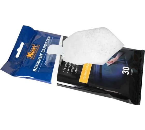 Влажные салфетки для стеклянных поверхностей KRAFT 30 шт KT 834009