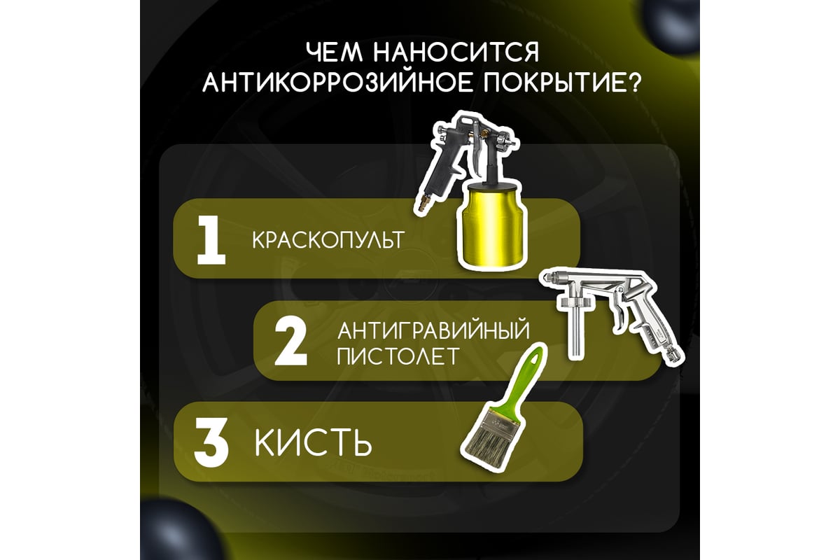 Антикоррозийное покрытие Defender Auto Back-n-black 1000 мл 10019 ...