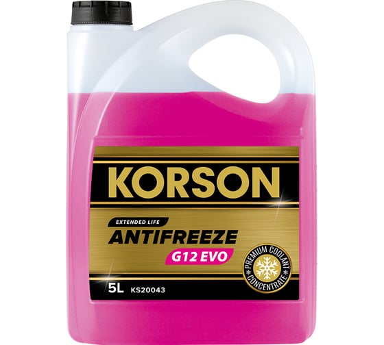 Антифриз Korson g12 evo concentrate pink 5 л KS20043