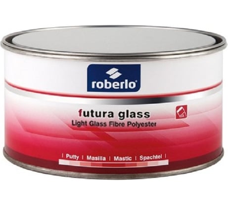 Шпатлевка ROBERLO futura glass сверхлегкая со стекловолокном + отвердитель, 0,75л 62333
