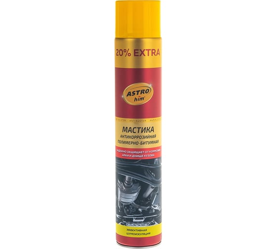Антикоррозийная полимерно-битумная мастика ASTROhim аэрозоль, 1л AC-4901