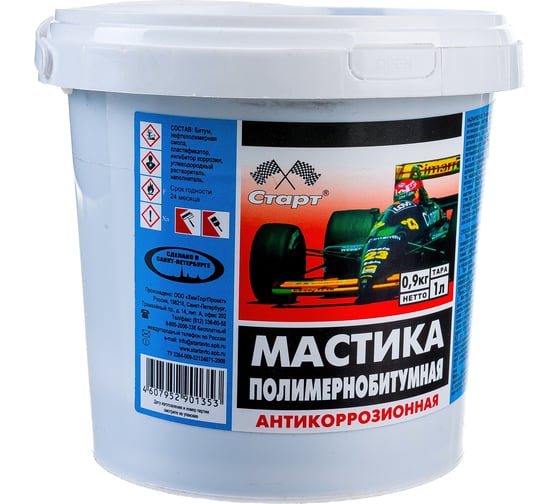 Полимернобитумная мастика СТАРТ 1 л пэ 4607952901353