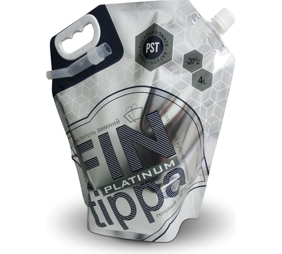 Стеклоочиститель FinTippa марка 04 Platinum -20C, 4 л, дой-пак 4607066982798