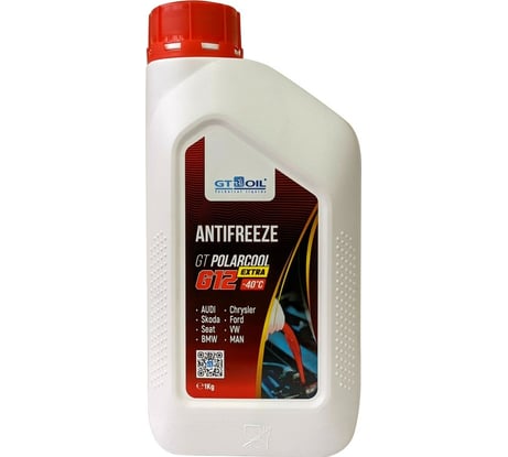 Антифриз GT OIL Polarcool Extra G12 красный, 1 кг 1950032214052