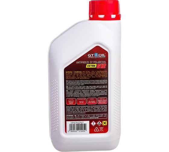 Антифриз GT OIL Polarcool Extra G12 красный, 1 кг 1950032214052