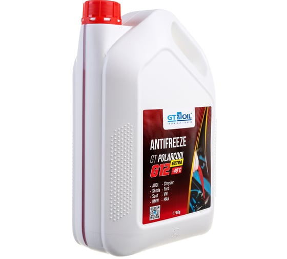 Антифриз GT OIL Polarcool Extra G12 красный, 5 кг 1950032214069