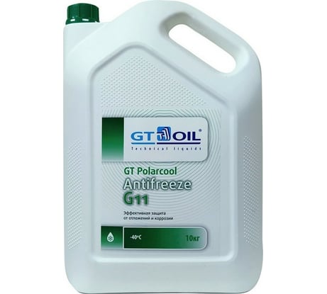Антифриз GT OIL Polarcool G11 зеленый, 10 кг 1950032214021