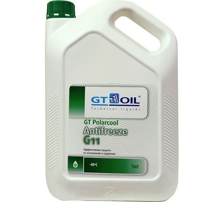 Антифриз GT OIL Polarcool G11 зеленый, 5 кг 1950032214014