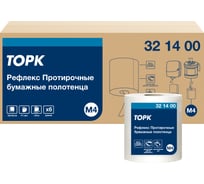 Протирочная бумага TORK Reflex арт 321400 в рулоне с ЦВ, из переработанного сырья, M4, 1-сл (6 шт. в уп) 25755