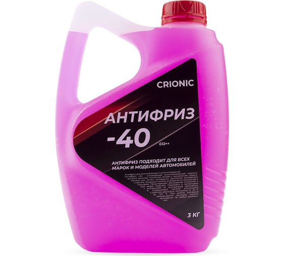 Антифриз crionic -40 красный G12++ фасовка 3 кг ARC03094
