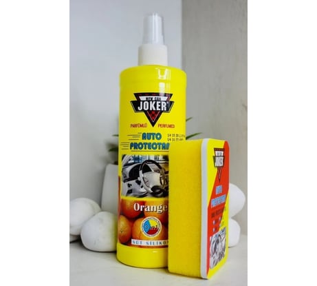 Защитный полироль Joker с губкой апельсин, 250 мл JK orange