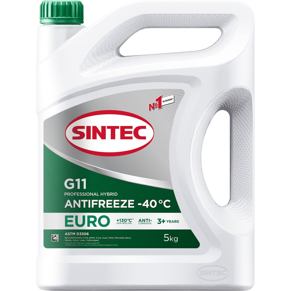 Антифриз SINTEC EURO G11 5кг зеленый