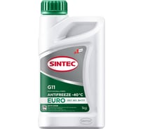 Антифриз Sintec EURO G11 зеленый, -40С, 1кг 990553 16035324