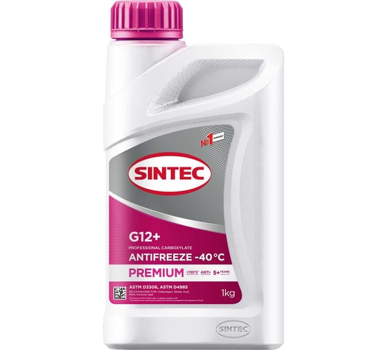 Антифриз Sintec красный -40С 1кг G-12+ Premium 990453