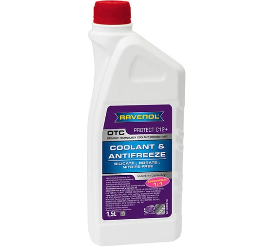 Антифриз RAVENOL OTC Organic Technology Concentrate концентрат лила, 1.5 л 1410110-150-01-999