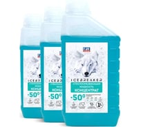 Набор стеклоомывающая жидкость концентрат ice breaker -50c 3x1л и варежка-скребок Fox Chemie H50-T_3