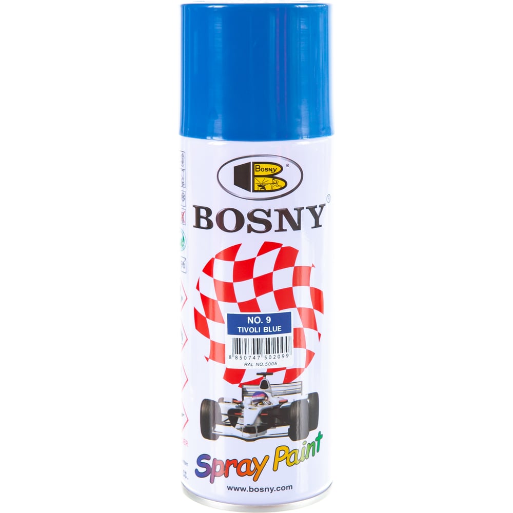 Акриловая краска Bosny аэрозоль, королевский синий RAL 5005 9 ...