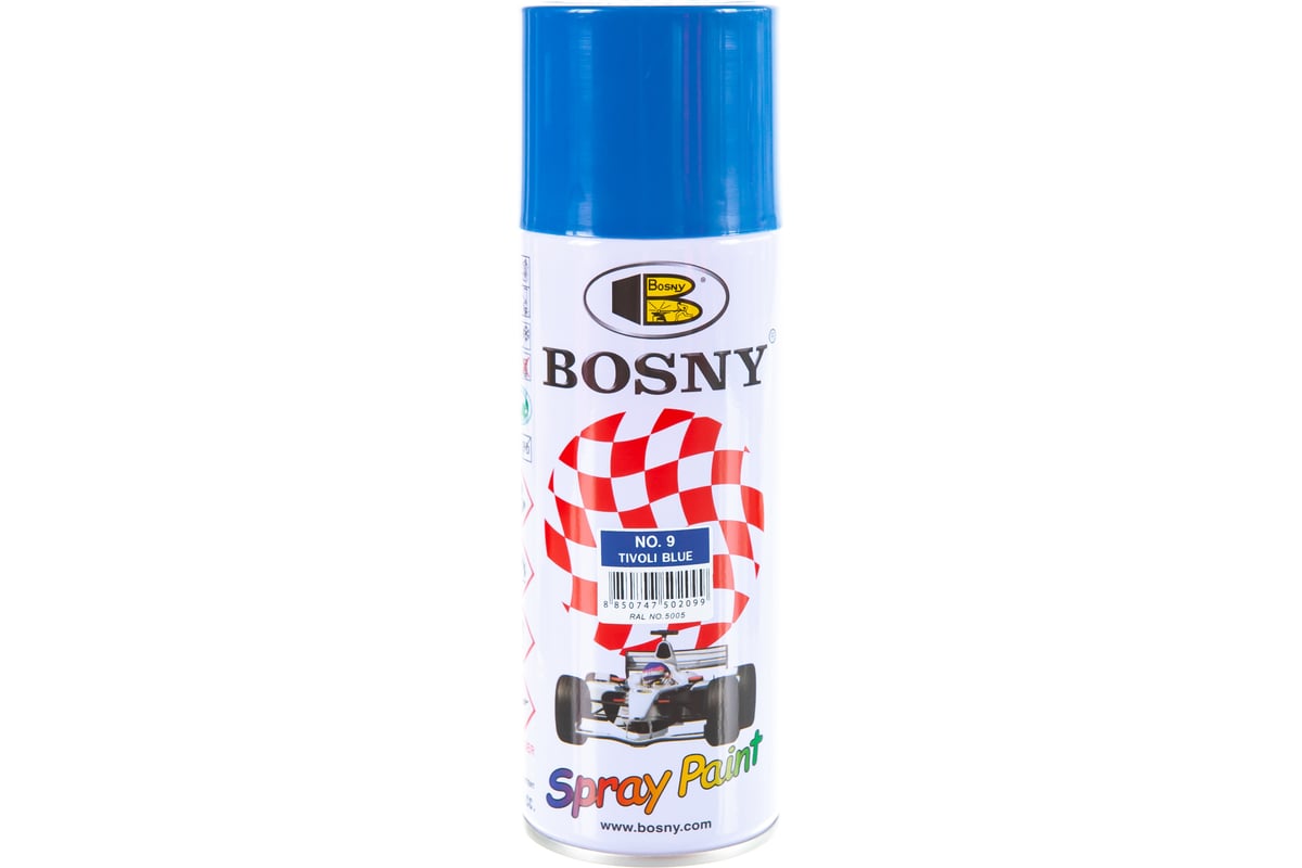 Акриловая краска Bosny аэрозоль, королевский синий RAL 5005 9 ...