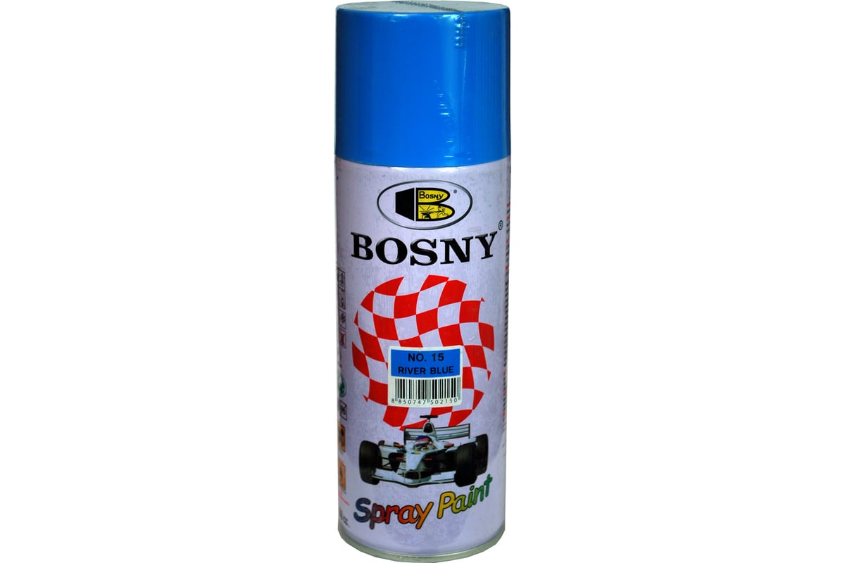 Акриловая краска Bosny аэрозоль, светло-голубой RAL 5012 15 - выгодная  цена, отзывы, характеристики, фото - купить в Москве и РФ