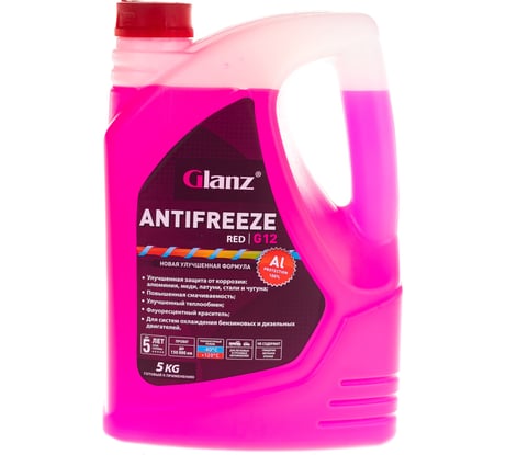 Антифриз Glanz G-12 красный 5кг GL-004