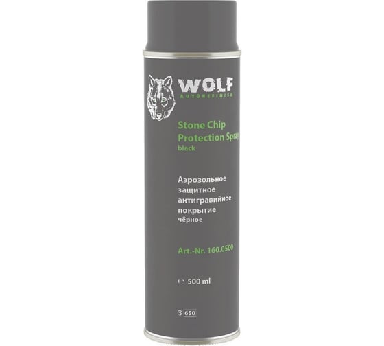 Антигравий Wolf чёрный, спрей, 0.5л 160.0500