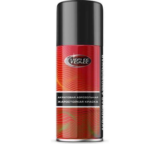 Аэрозольная краска Veslee 100ml термостойкий черный глянц VL-P2E TB