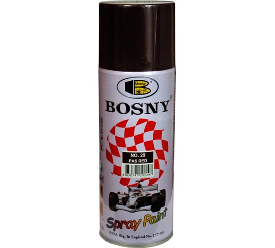 Аэрозольная краска Bosny красно-коричневый RAL 3009 29 1