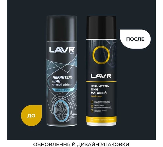 Матовый чернитель шин Lavr 650 мл Ln1433