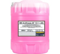 Готовый раствор охлаждающей жидкости MANNOL ANTIFREEZE AF13++ 20 л, антифриз, красный 401520