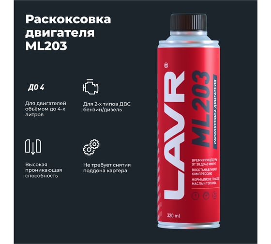 Раскоксовывание двигателя Lavr NOVATOR ML203 320 мл Ln2507