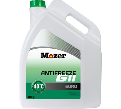 Антифриз Mozer G11 EURO зеленый, канистра 10 кг 4606499