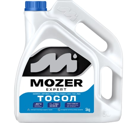 Тосол Mozer -40C EXPERT, канистра 5 кг 4606567