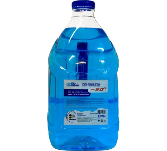 Стеклоомыватель зимний GT Polarclean, -30, 4л GT OIL, 4607071023493 1
