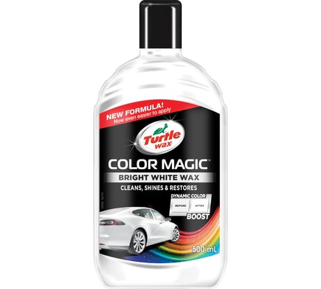 Восковой автополироль Tartle Wax 500 ML, COLOR MAGIC BRIGHT WHITE WAX, белый, 52712