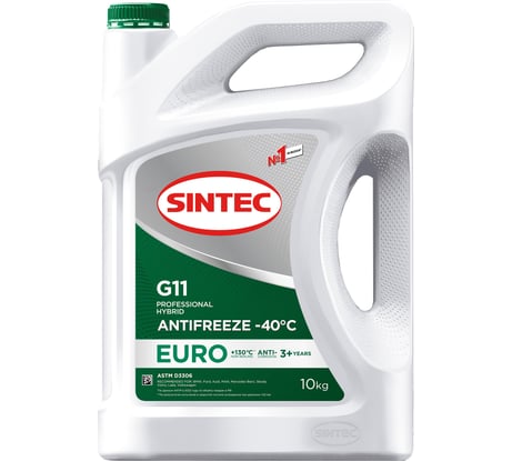 Антифриз Sintec EURO G11 (-40) 10 кг, зеленый 990571