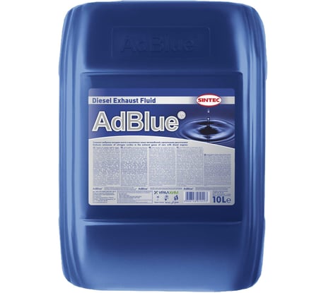 Жидкость AdBlue Sintec 10 л, для системы SCR дизельных двигателей, 804