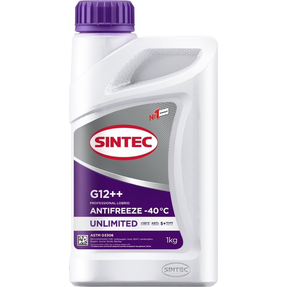 Антифриз Sintec 1 л, UNLIMITED G12++, фиолетовый, 1 л 990565 - выгодная ...