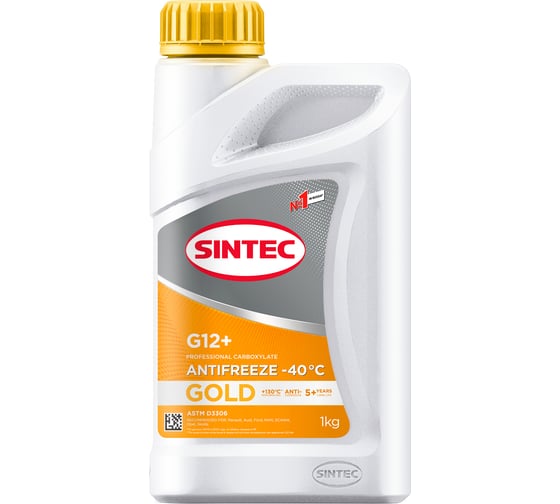 Антифриз Sintec GOLD + G12, желтый, 1 кг 990557 16146539