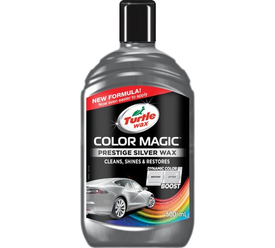 Восковой автополироль Tartle Wax 500ML,COLOR MAGIC PRESTIGE SILVER WAX, серебристый, 52710