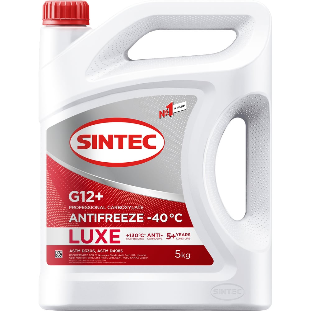 Антифриз Sintec LUXE G12+, 5 кг, красный 614503 - выгодная цена, отзывы ...