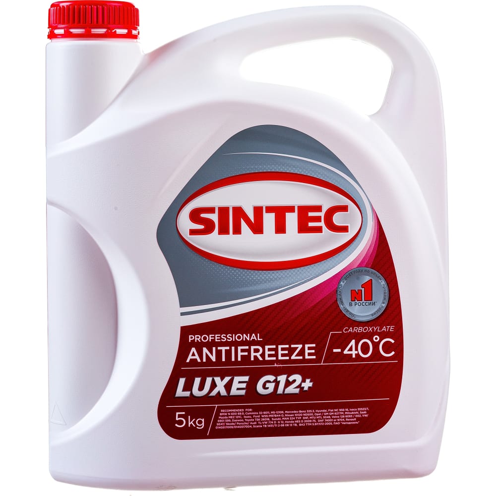 Антифриз Sintec 5 кг, LUX G12 +, красный, 614500 - выгодная цена .